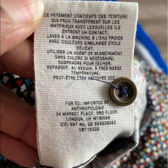 Anthropologie Ett Twa Christene silkin jumpsuit size 4petite mixed print - Picture 10 of 14